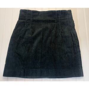 & Other Stories Green Corduroy Skirt Elastic Waist Stretchy Size Womens 8 Medium